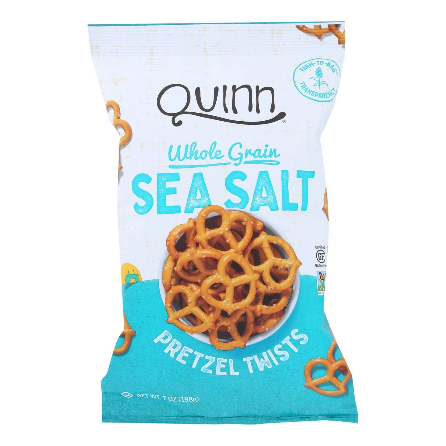 Quinn Pretzels, 5.6 Oz. Classic Sea Salt Twist, Pack of 8