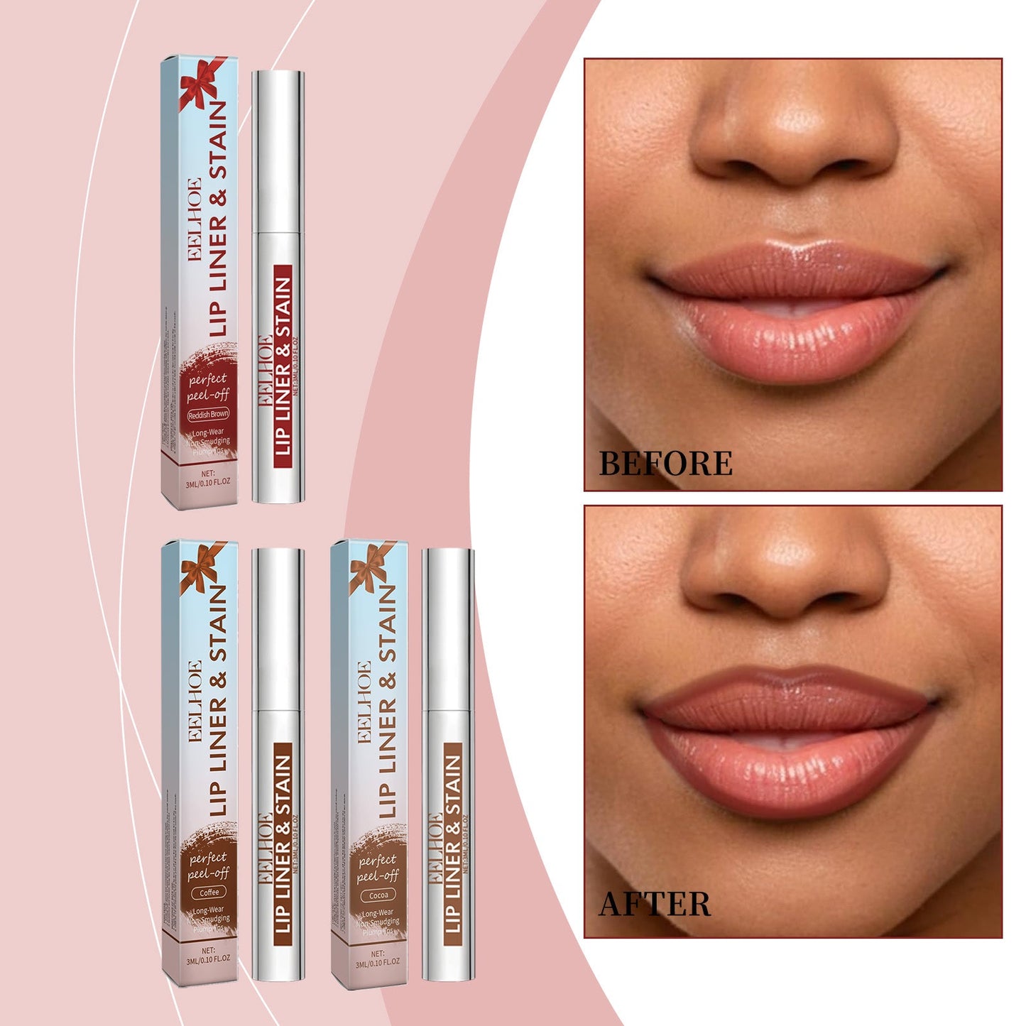 Peel-off Lip Gloss Red Brown 3ml