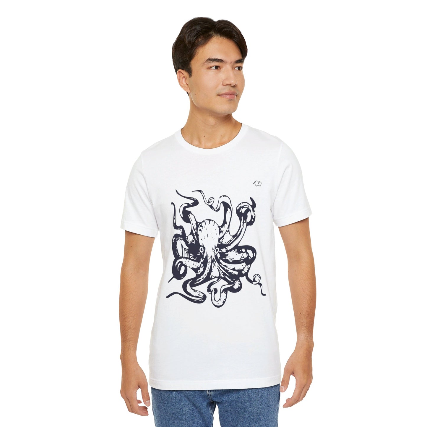 TS-034ML-24 Octopus T-Shirt Ocean Lover Octopus Art Design