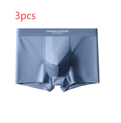 Men's Satin Light Luxury Ice Silk Underwear Summer Breathable Boxers Shorts New Boxers