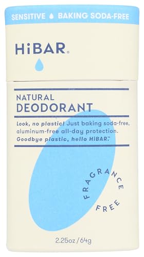 Hibar, Inc. - Sensitive Fragrance-Free Deodorant, 2.25 oz - Gentle Odor Protection