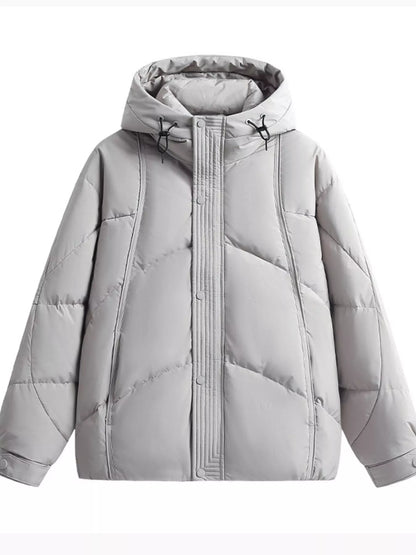Men's Plus Size Hooded Padded Puffer Jacket