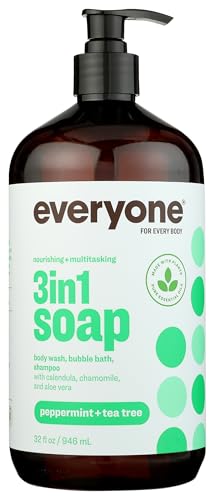 Everyone 3-in-1 Soap - Peppermint Tea Tree, 32 fl oz - Natural Body Wash