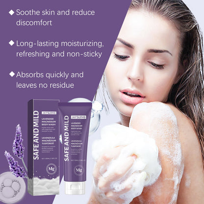 Jaysuing Lavender Magnesium Body Wash Gently Cleanses Exfoliating Moisturizing Moisturizing Long-Lasting Fragrance
