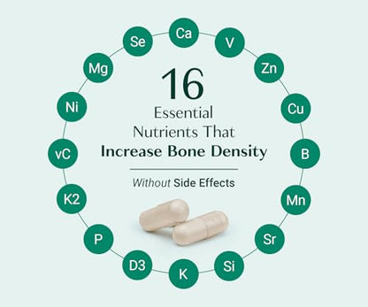 ALGAECAL Organic Red Algae Calcium Supplement for Bone Density & Strength, Vitamin K2 MK7 (100mg), Vitamin D3 (1600 IU), Magnesium (350mg) & Trace Minerals, Easy to Swallow, 120 Veggie Caps