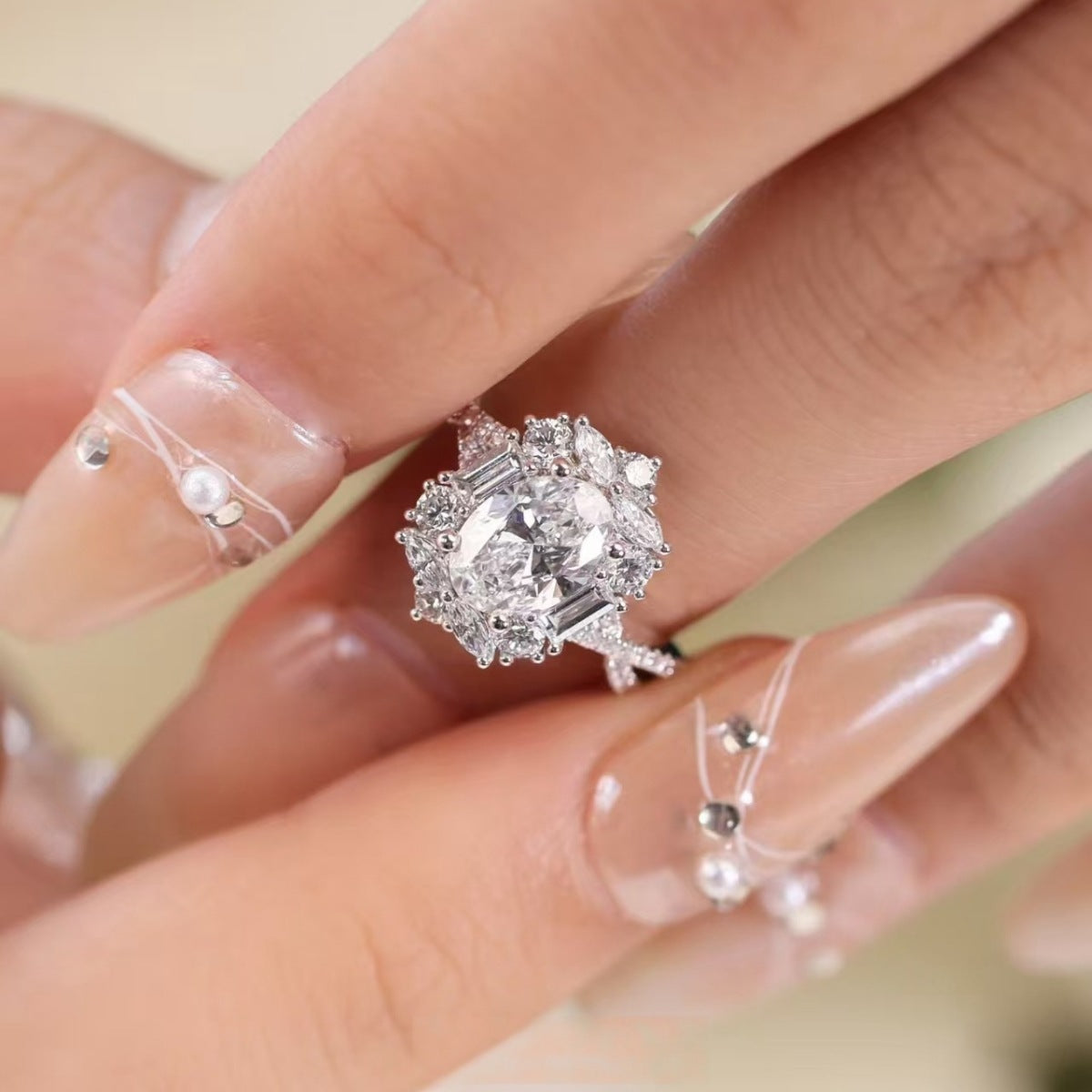 1 Carat Moissanite 925 Sterling Silver Ring