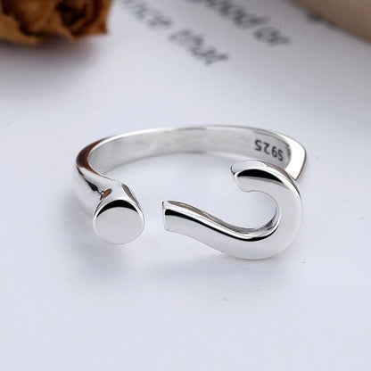 Question Mark Adjustable Open Ring