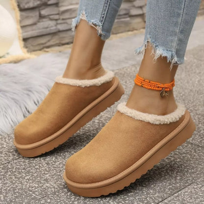 Cozy Plush Lined Platform Slippers