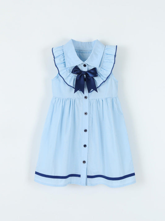 Children's Button Front Sleeveless Dress