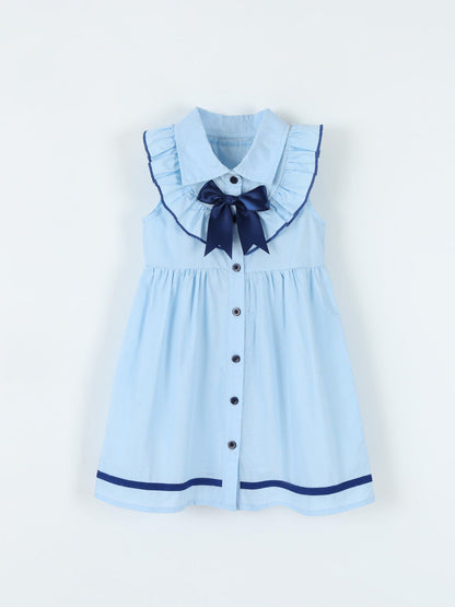 Children's Button Front Sleeveless Dress