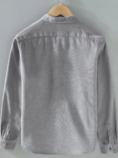 Men's Plus Size Button Up Long Sleeve Jacket
