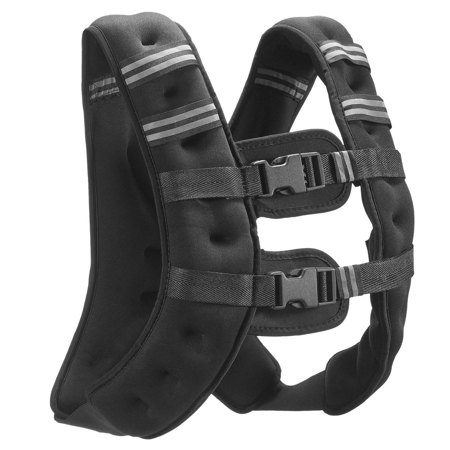 Weighted Vest, 16 Lbs Weight Vest With Reflective Stripe, Adjustable Buckle Body Weight Vest For Men Women, Workout Equipment For Strength Training, Running, Jogging, Fitness, And Weight Loss