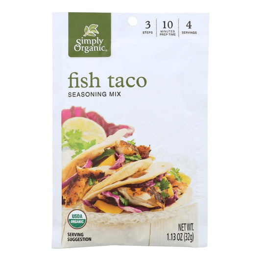 Simply Organic Fish Taco Seasoning Mix, 1.13 Oz. (Case of 12)