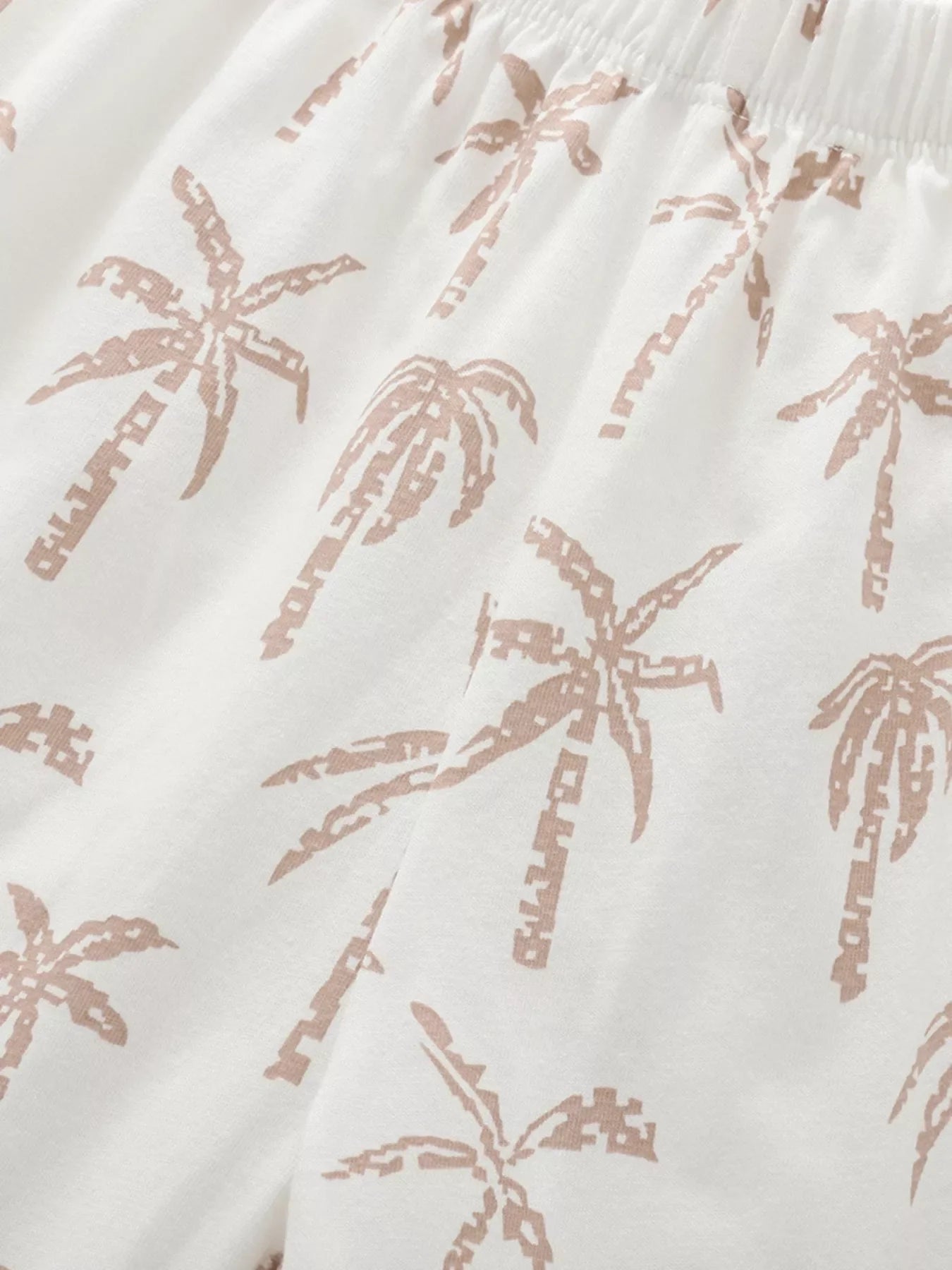 Children's Tropical Palm Print Tee and Shorts Set