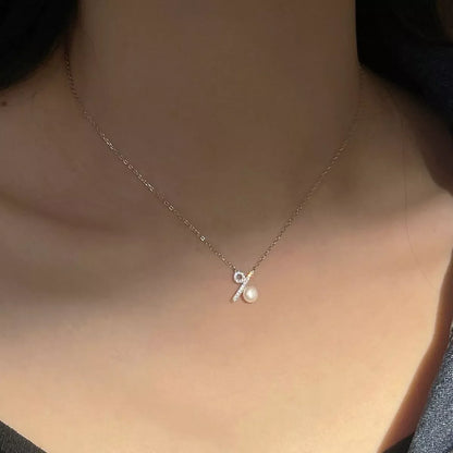 Pearl Percentage Pendant Necklace