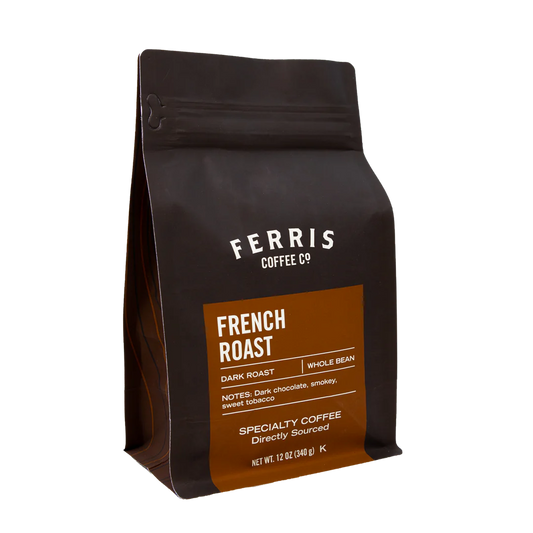 Ferris Nut Co. - French Roast Whole Bean Coffee, 12 oz (Pack of 6) - Rich, Bold Flavor