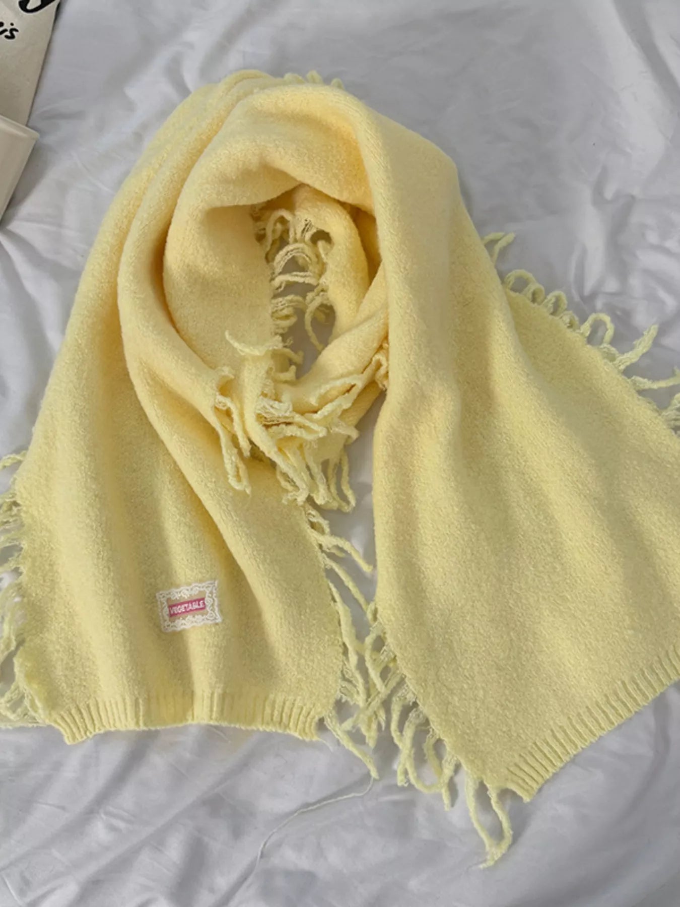 Knitted Fringe Scarf