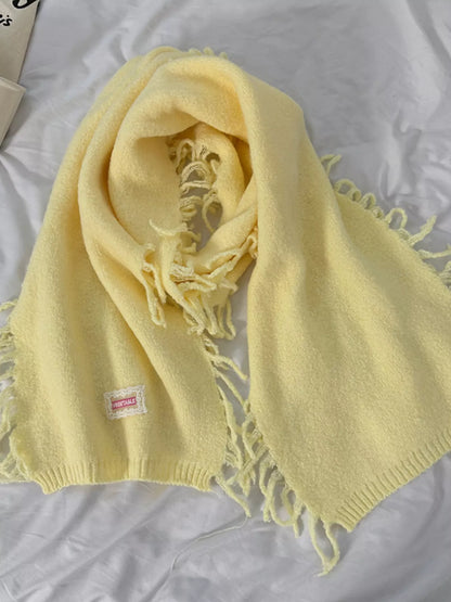 Knitted Fringe Scarf