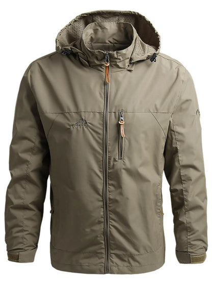 Men's Plus Size Outdoor Windproof Hooded Jacket