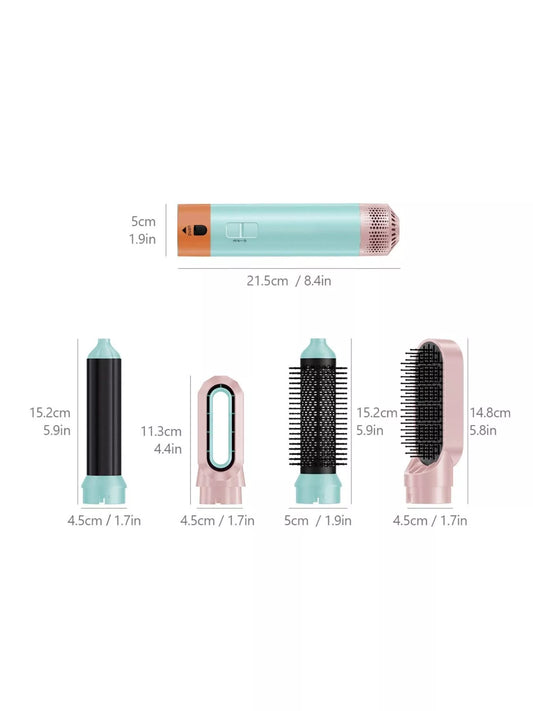 5-in-1 Interchangeable Curling Iron Wand Set