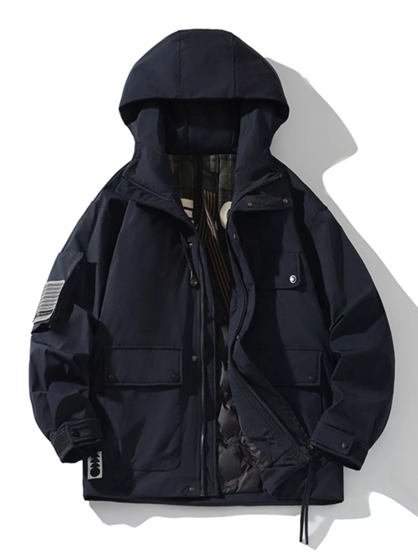 Men's Plus Size Zip Up Hooded Jacket