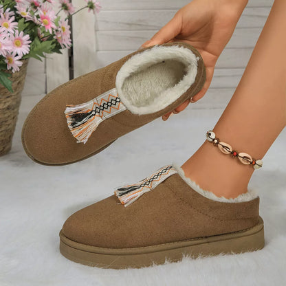 Round Toe Platform Slippers