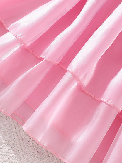 Children's Sequin Puff Sleeve Dress