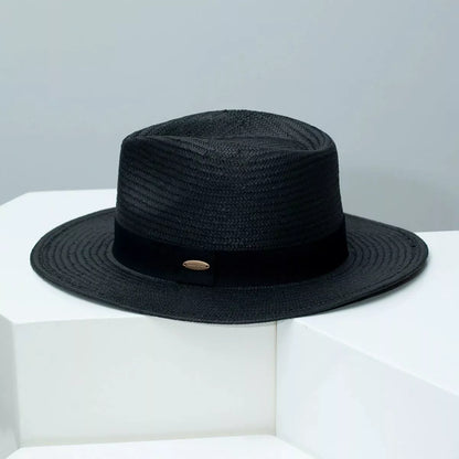Straw Boater Hat with Ribbon
