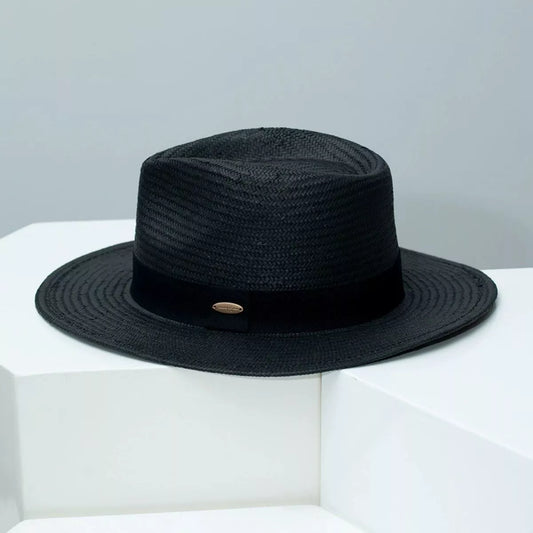 Straw Boater Hat with Ribbon