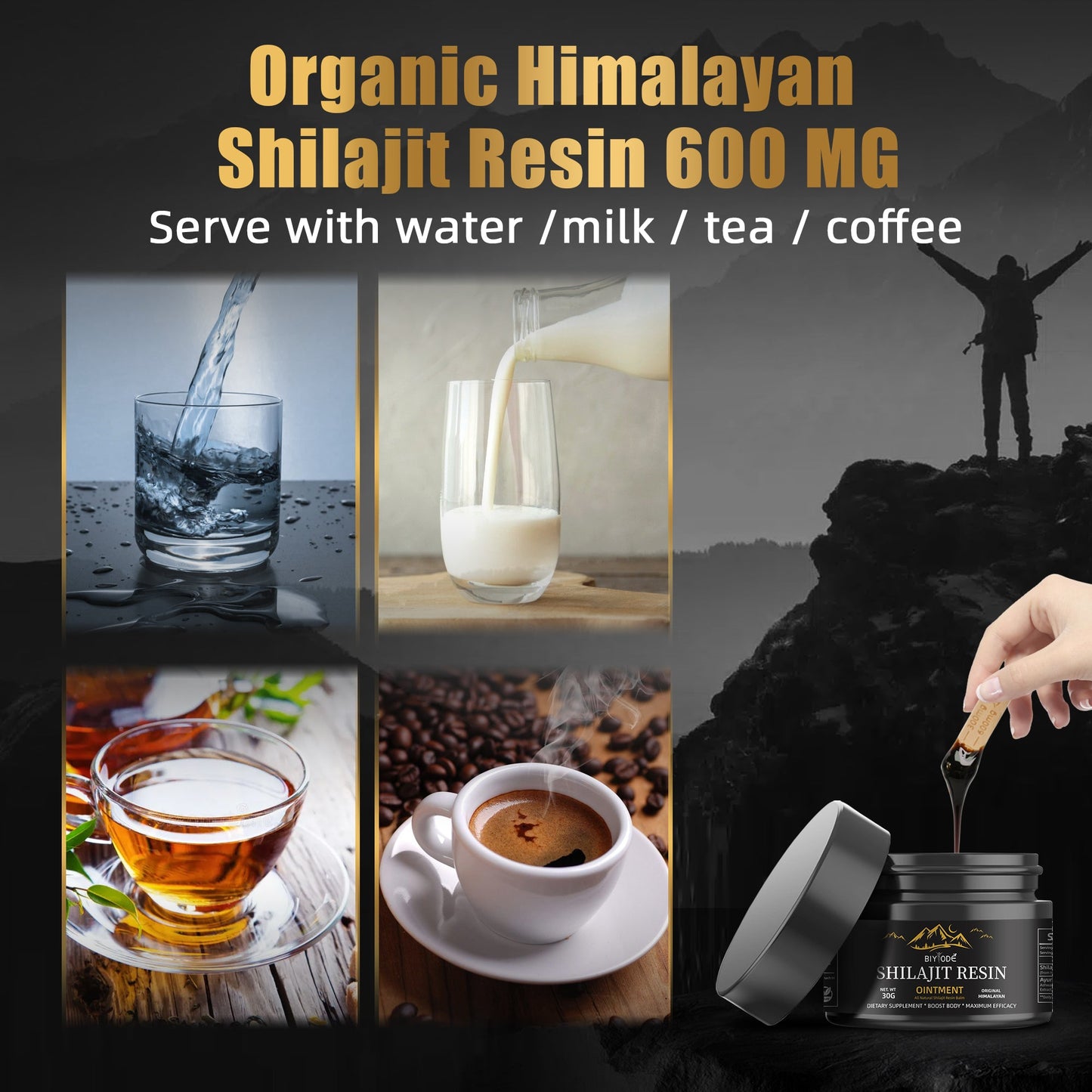 OEM Private Label Improving Energy Heart And Blood Pure Himalayan Natural Shilajit Resin Ointment Jam Health Supplement