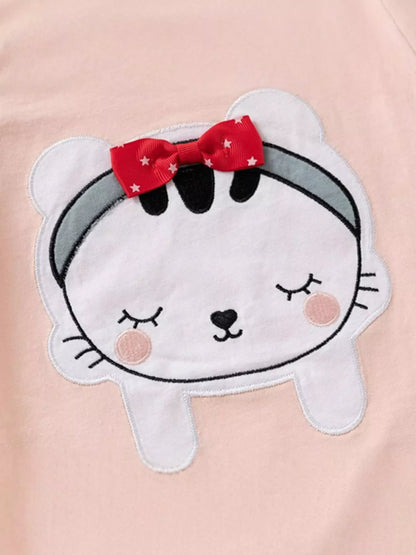 Children's Cartoon Cat Short Sleeve T-Shirt