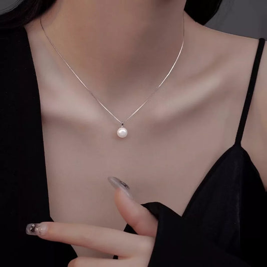 925 Sterling Silver Pearl Necklace