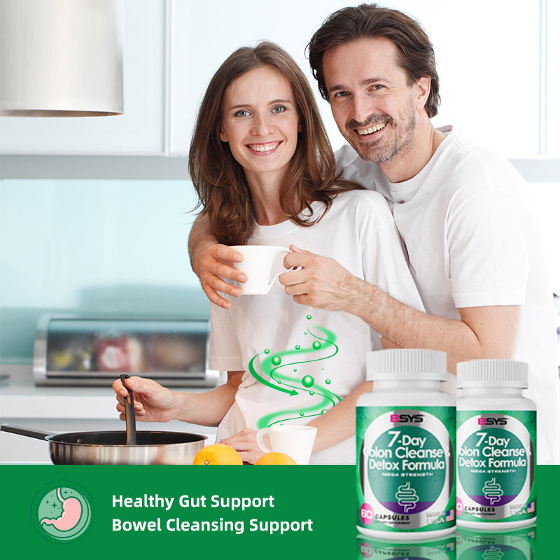7 Day Colon Cleanse Detox Formula Herbal Digestive Support Cleanse Supplement for Bloating & Regularity | 60 Capsules