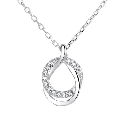 925 Sterling Silver Zircon Pendant Necklace