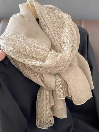 Lace Trim Scarf