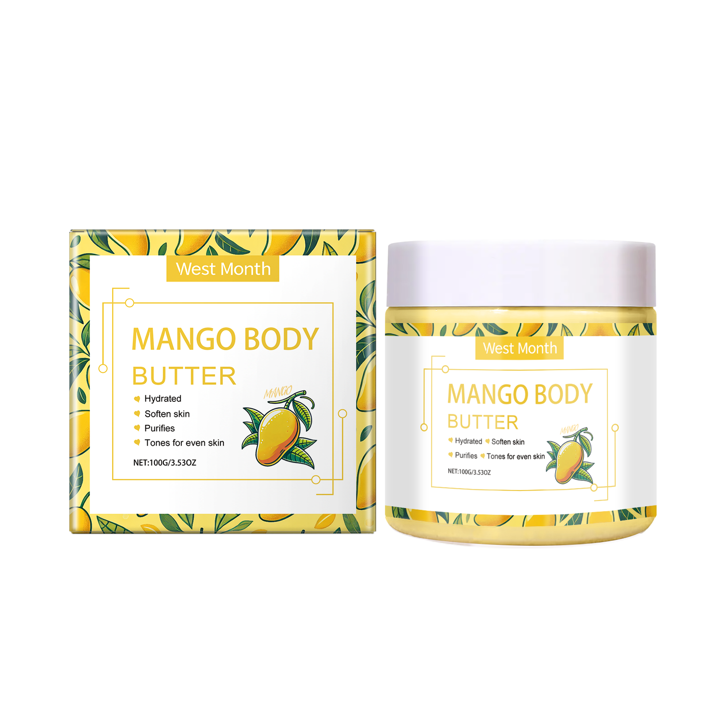 West&Month Moisturizing Body Cream, Restores Rough, Dull Skin, Moisturizes And Nourishes Skin For A Long Time