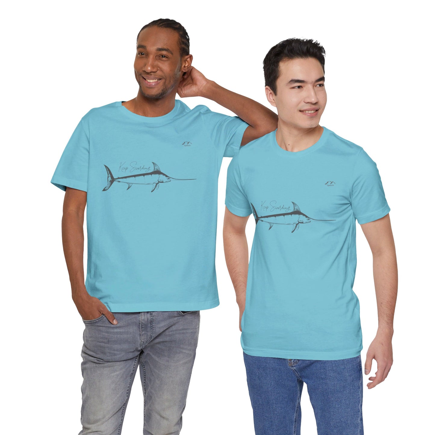 TS-028ML-24 Swordfish T-Shirt  Ocean Lover Swordfish Art Fishing Gift