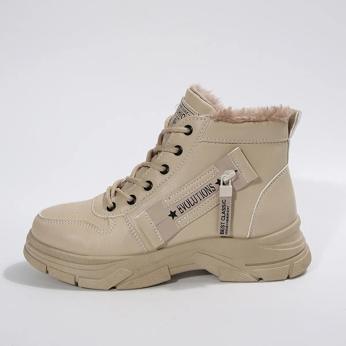 456534 Premium Lace-Up Combat Boots with Fleece Line – Spee24, LLC