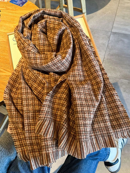 Plaid Warm Scarf