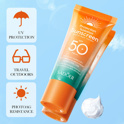 SADOER Dual-Tube Multi-Effect Repairing Isolation Sunscreen 50g