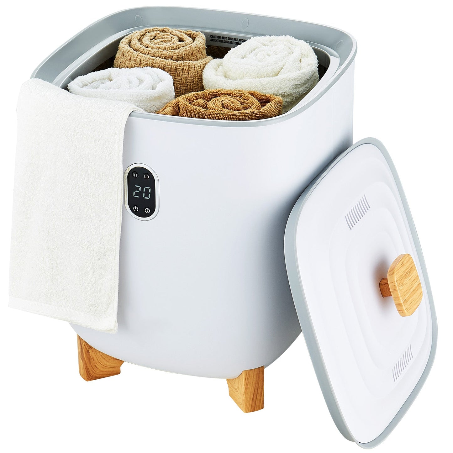 VEVOR Towel Warmer 25L, Towel Warmer Bucket With 2 Heating Modes,  Auto Shut Off, Bottom Heating Columns, LED Screen, Large Towel Warmer For Bathroom, Spa, Bathrobe, Blanket & Pajama