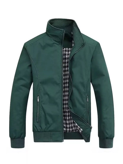 Men's Plus Size Casual Stand Collar Lightweight Jacket