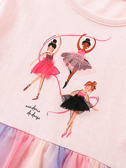 Children's Ballerina Graphic Tulle Dress