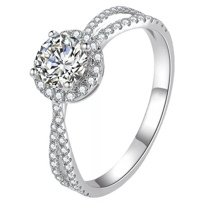 1 Carat 925 Sterling Silver Moissanite Ring