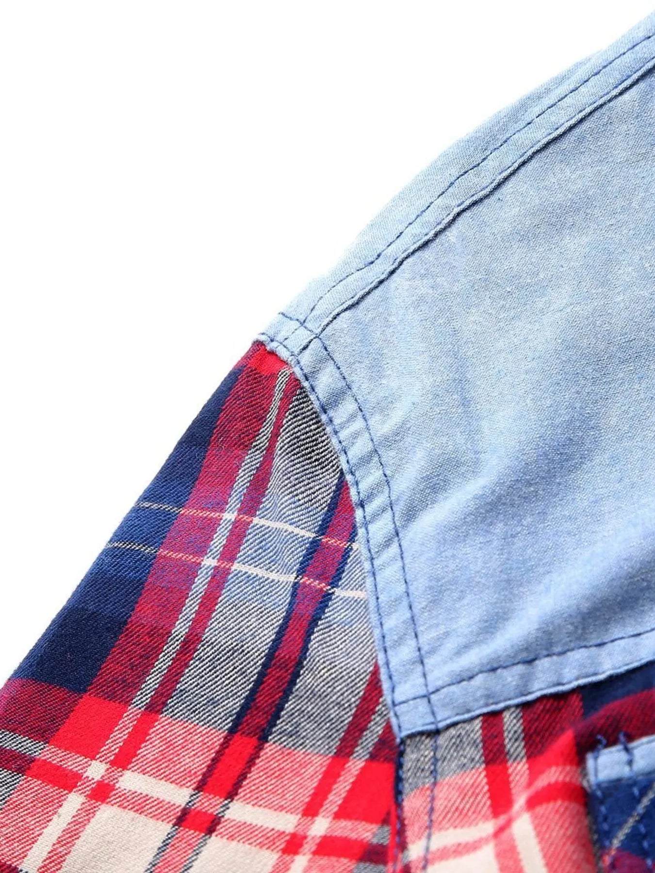 Men's Plus Size Drawstring Plaid Fleece Lined Hooded Outerwear