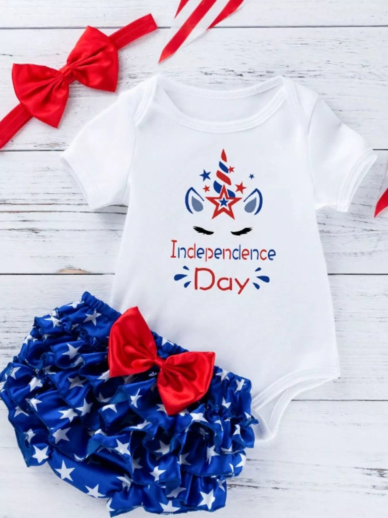 Children's Little Miss America Patriotic Outfit Set