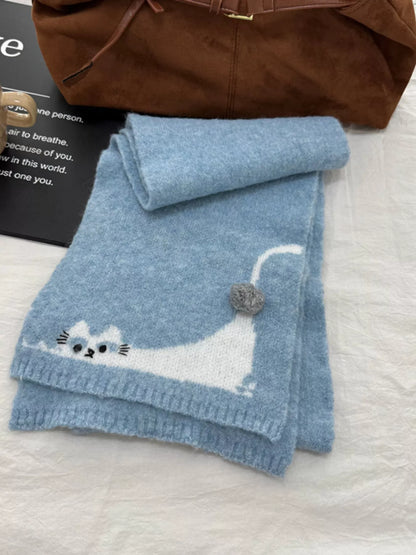 Cute Cat Knitted Scarf