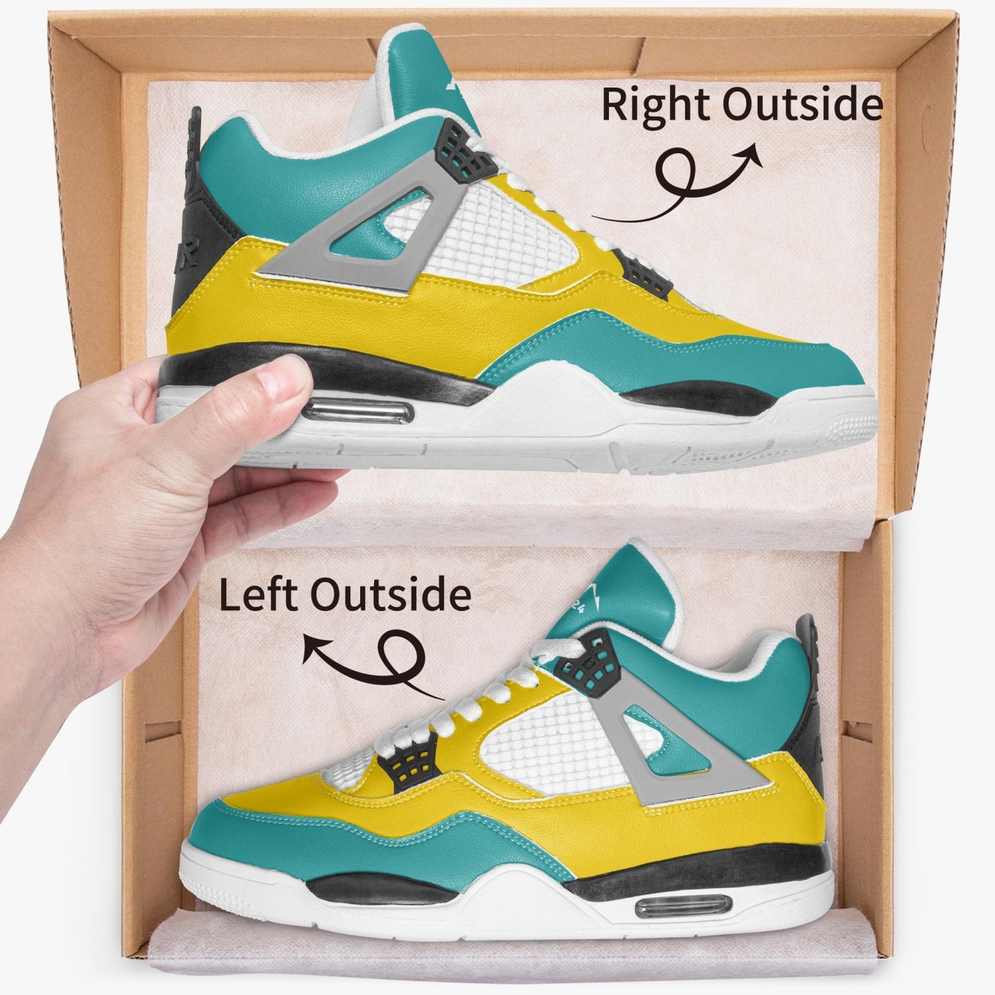 SHO-002W-24 Air Jordan Basketball Sneakers -White Sole