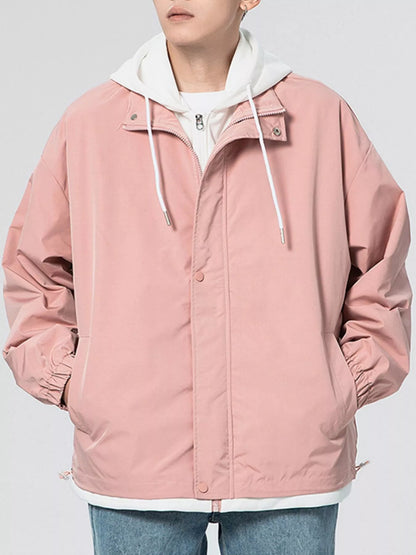 Men's Plus Size Casual Lightweight Windbreaker Jacket