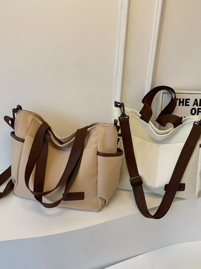 Canvas Shoulder Bag with Adjustable Strap